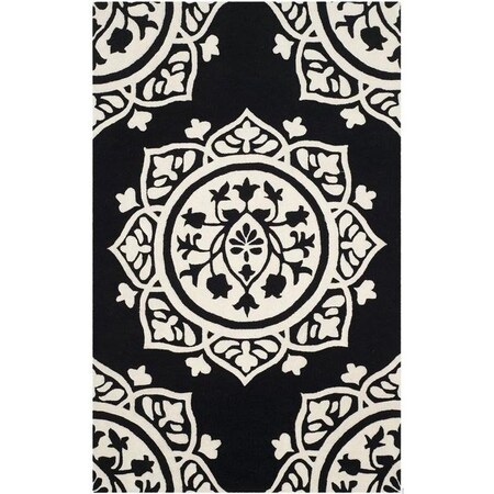 Safavieh 4 x 6 ft. Bella Hand Tufted Small Rectangle Area Rug, Black and Ivory BEL136D-4
